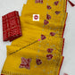 Premium Crunchy Silk Bandhani Designer Saree with Cutdana, Moti & Jarkan Handwork