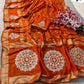 Premium Dola Viscose Weaving Saree with Jaipuri Gotapatti Work & Rich Pallu
