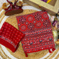 Ajrakh Print Soft Crepe Silk Saree with Real Mirror Work & Tussles
