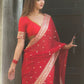 ✨ KARVA CHAUTH SPECIAL RED COLOUR DESIGNER SEQUINS SAREE ✨