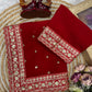 ✨ KARVA CHAUTH SPECIAL RED COLOUR DESIGNER SEQUINS SAREE ✨