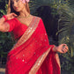 ✨ KARVA CHAUTH SPECIAL RED COLOUR DESIGNER SEQUINS SAREE ✨