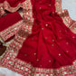 ✨ KARVA CHAUTH SPECIAL RED COLOUR DESIGNER SEQUINS SAREE ✨