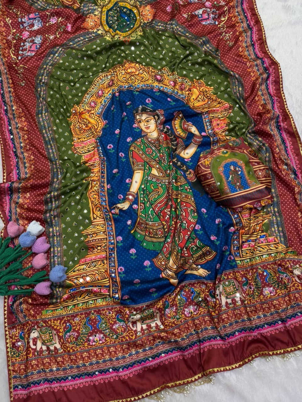 MOST TRENDING RASHMIKA CELEBRITY STYLE DESIGNER SAREE
