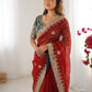 Luxury Sequins & Zari Embroidered Designer Saree