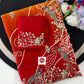 Heavy Pure Georgette Leheriya Saree with C-Pallu Multi Sequins & Foil Embroidery