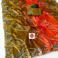Heavy Pure Georgette Leheriya Saree with C-Pallu Multi Sequins & Foil Embroidery