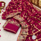 Premium Viscose Silk Saree with Traditional Pittawork
