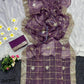 Luxury Viscose Chiffon Foil Work Saree