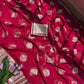 Beautiful Exclusive Fancy Viscose Saree with Woven Border & Running Blouse