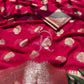 Beautiful Exclusive Fancy Viscose Saree with Woven Border & Running Blouse