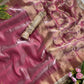 Premium Banarasi Satin Silk Saree with Gungroo & Lace Border