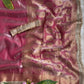 Premium Banarasi Satin Silk Saree with Gungroo & Lace Border