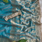 Premium Banarasi Satin Silk Saree with Gungroo & Lace Border