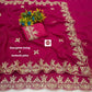 Premium Blooming Georgette Silk Saree with Traditional Pittawork