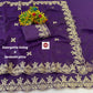 Premium Blooming Georgette Silk Saree with Traditional Pittawork