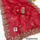 Premium Blooming Georgette Silk Saree with Traditional Pittawork