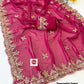 Premium Blooming Georgette Silk Saree with Traditional Pittawork
