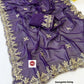 Premium Blooming Georgette Silk Saree with Traditional Pittawork