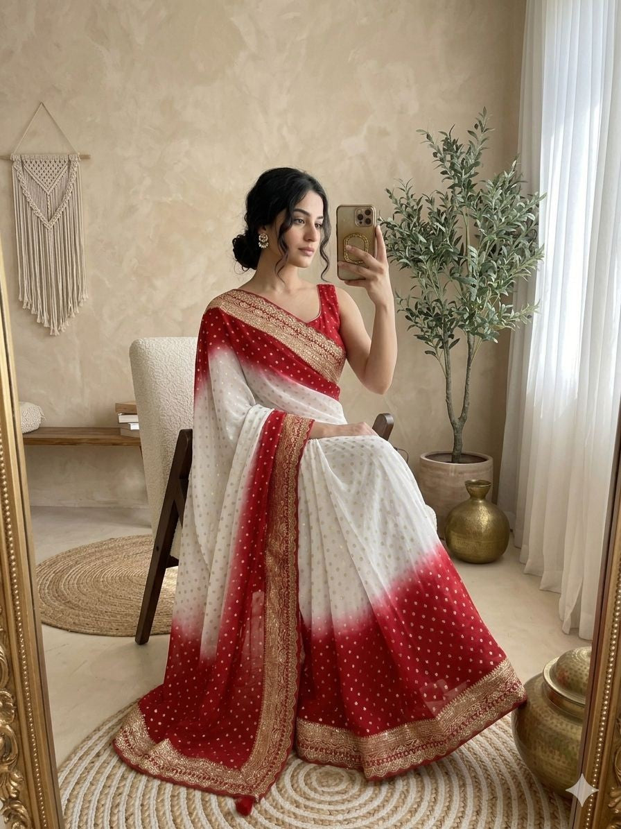 Elegant Designer Saree with Heavy Jacquard Border