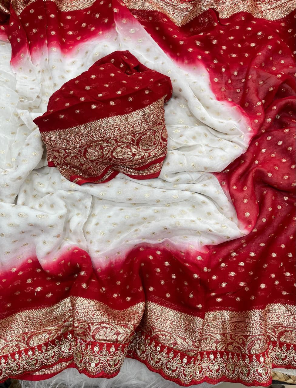 Elegant Designer Saree with Heavy Jacquard Border
