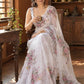 Premium Soft Tebby Silk Saree with Digital Floral Print & Hand Moti Work