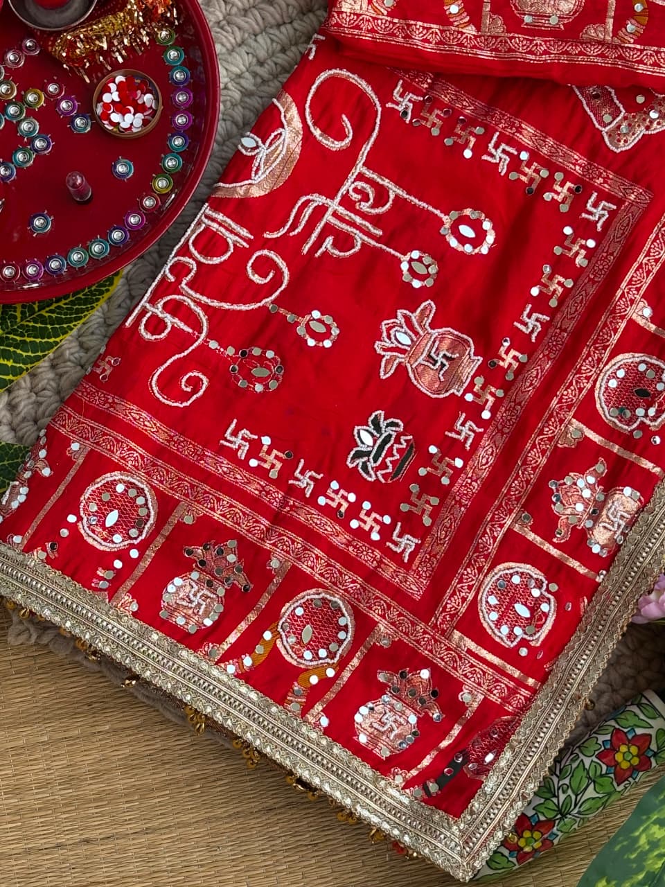 ❤️ Karva Chauth Stunning Red Colour Hit Saree