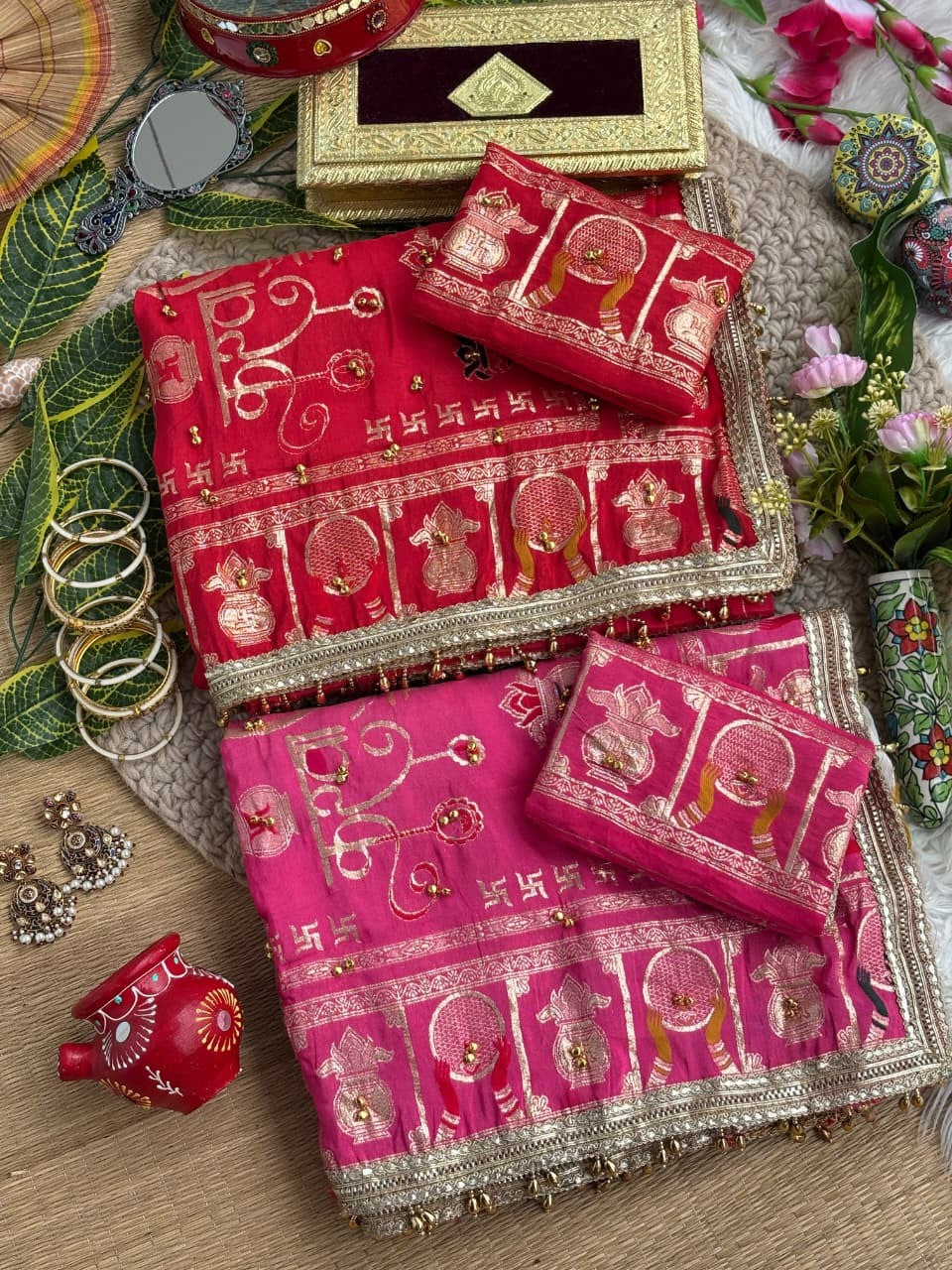 ✨ Premium Designer Dola Silk Saree | 2 Stunning Colour Designs
