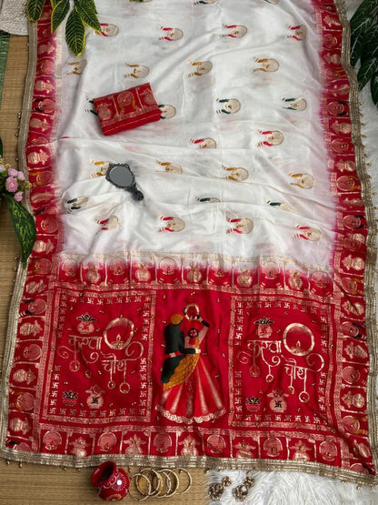 ✨ Premium Designer Dola Silk Saree | 2 Stunning Colour Designs