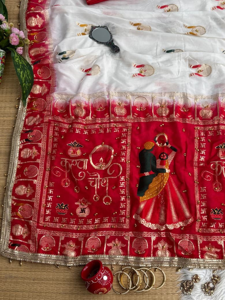 ✨ Premium Designer Dola Silk Saree | 2 Stunning Colour Designs