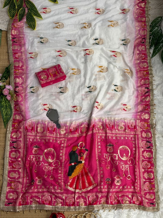 ✨ Premium Designer Dola Silk Saree | 2 Stunning Colour Designs