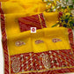 Traditional Kota Doriya Cotton Silk Saree with Bandhej & Gotta Patti Border