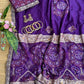 ✨ Elegant Patola Bandhani – Weaving, Cutdana & Embroidery Work