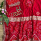 ✨ Elegant Patola Bandhani – Weaving, Cutdana & Embroidery Work