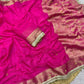 🌸 Elegant Ghungroo Work Banarasi Satin Chiffon Saree