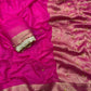 🌸 Elegant Ghungroo Work Banarasi Satin Chiffon Saree