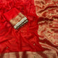 🌸 Elegant Ghungroo Work Banarasi Satin Chiffon Saree