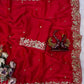 Karwa Chauth Special 🌹 Royal Red Rangoli Silk Saree Collection