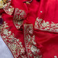 Karwa Chauth Special 🌹 Royal Red Rangoli Silk Saree Collection