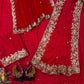 Karwa Chauth Special 🌹 Royal Red Rangoli Silk Saree Collection