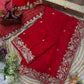 Karwa Chauth Special 🌹 Royal Red Rangoli Silk Saree Collection