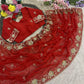🥰 Royal Red Sequence Embroidered Georgette Saree ❤️✨ | Premium Festival Special Collection