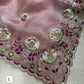 Premium Valentino Silk Saree with Zari Strips & Sequin Embroidery