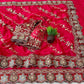 Elegant Multi Embroidery Rangoli Silk Saree with Cut Work Lace 🌸