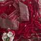 Luxury Faux Georgette Saree With Intricate Embroidery Work & Stitching Blouse ❤️