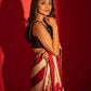 Elegant Semi Modal Drape with Heavy Tassels