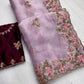 Premium Heavy Zimmy Chu Silk Saree with Embroidered C-Pallu