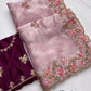 Premium Heavy Zimmy Chu Silk Saree with Embroidered C-Pallu