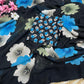 Elegant Floral Printed Black Georgette Saree