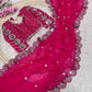 Heavy Coading Lace Border in Saree with Original Mirror
